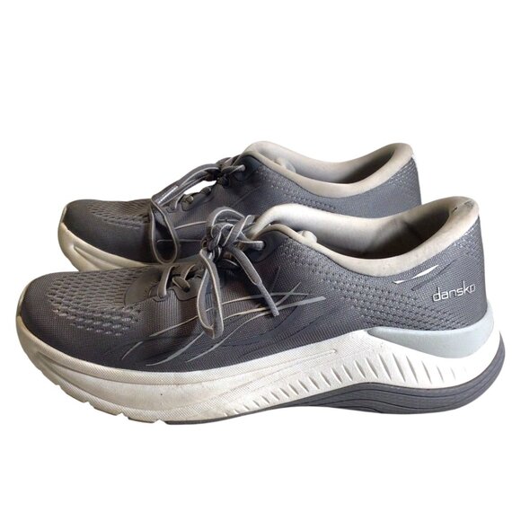 DANSKO Pace Mesh Lace Up Walking Sneaker 39 8 8.5 Lightweight Shoes Comfort Grey - Picture 4 of 8